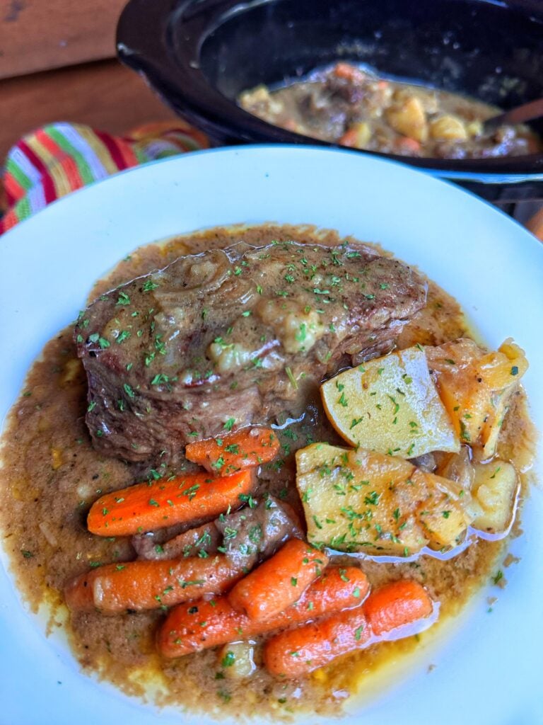 Pot roast with carrots and potatoes