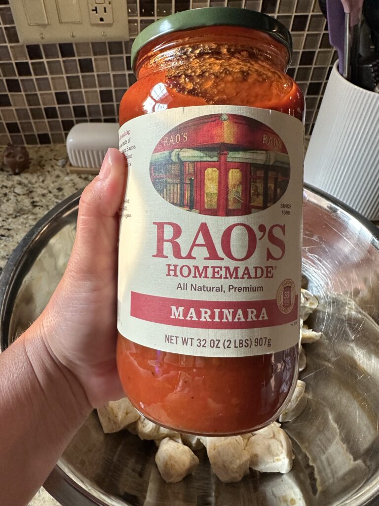 A jar of Rao's marinara sauce