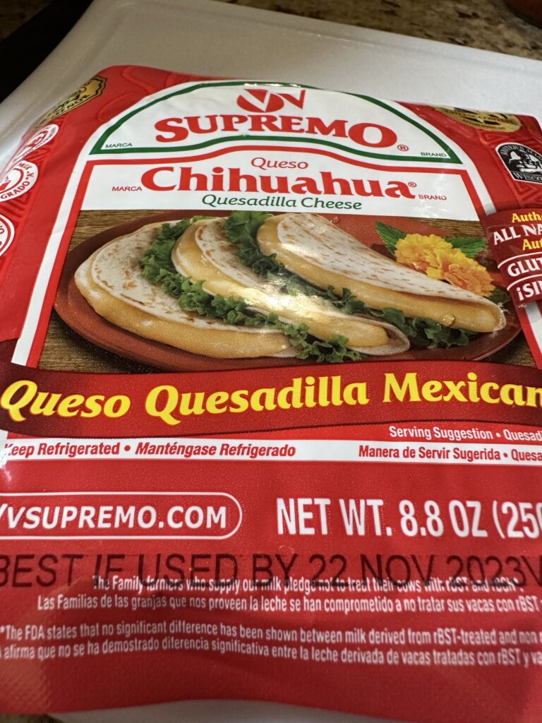 A package of Chihuahua cheese