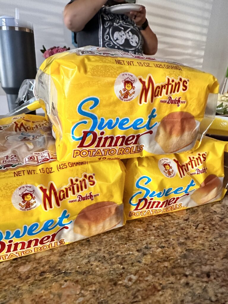 Three packages of Martin's Dinner Rolls