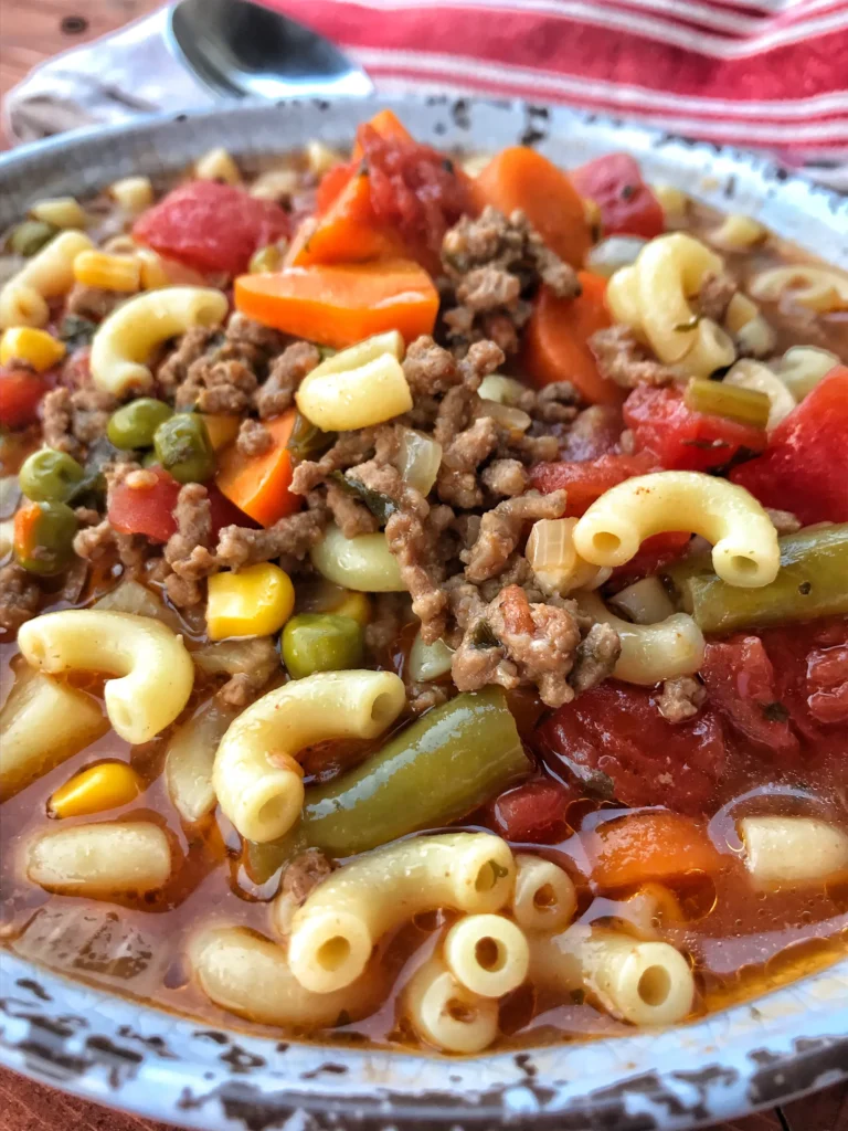 Macaroni and Hamburger Soup