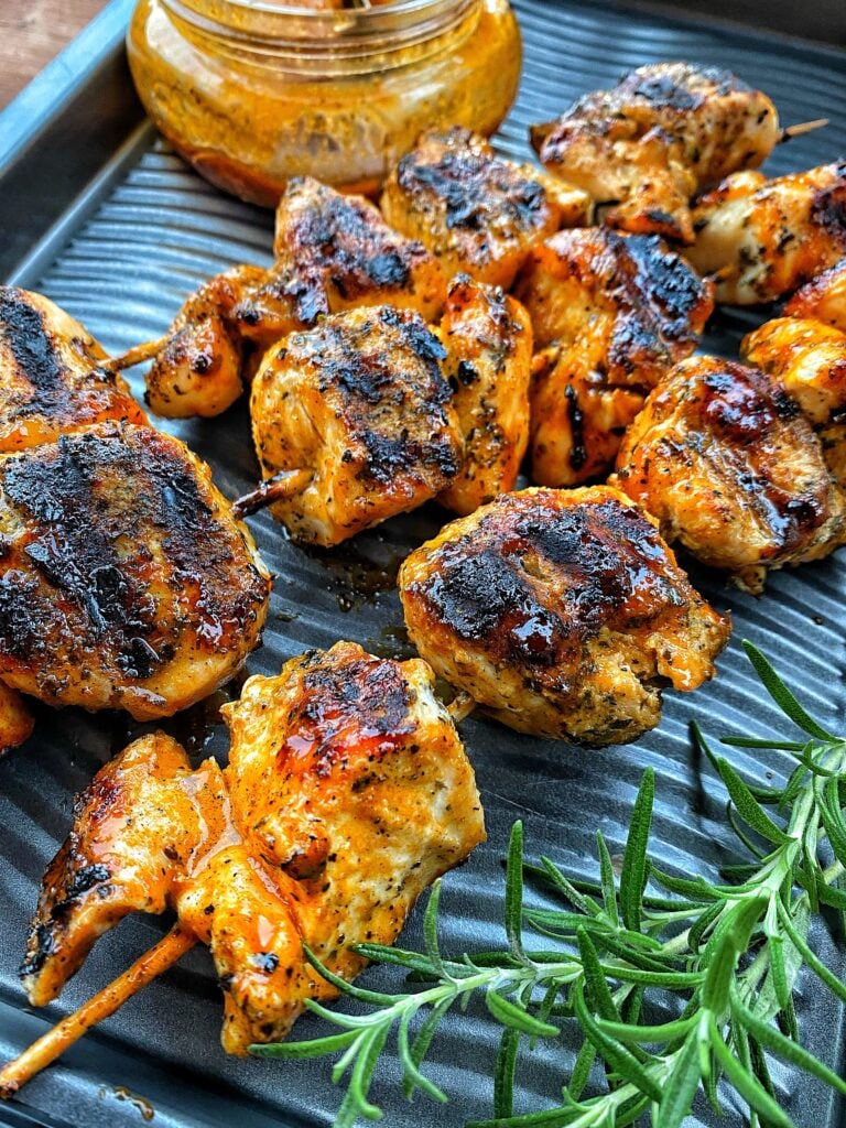 Tangy Glazed Chicken skewers
