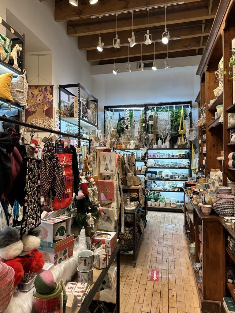 The interior of a gift shop