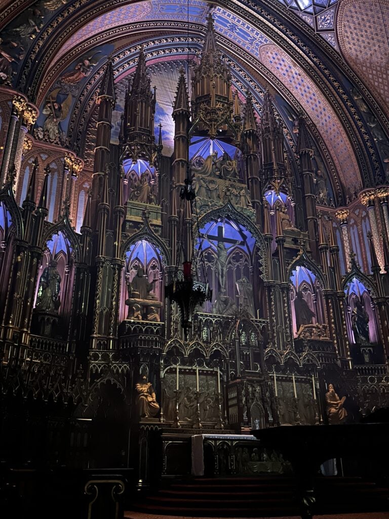 Interior of the Notre Dame Cathedral in Montreal