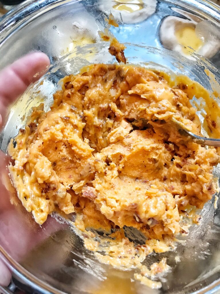 The cheese mixture for the biscuits
