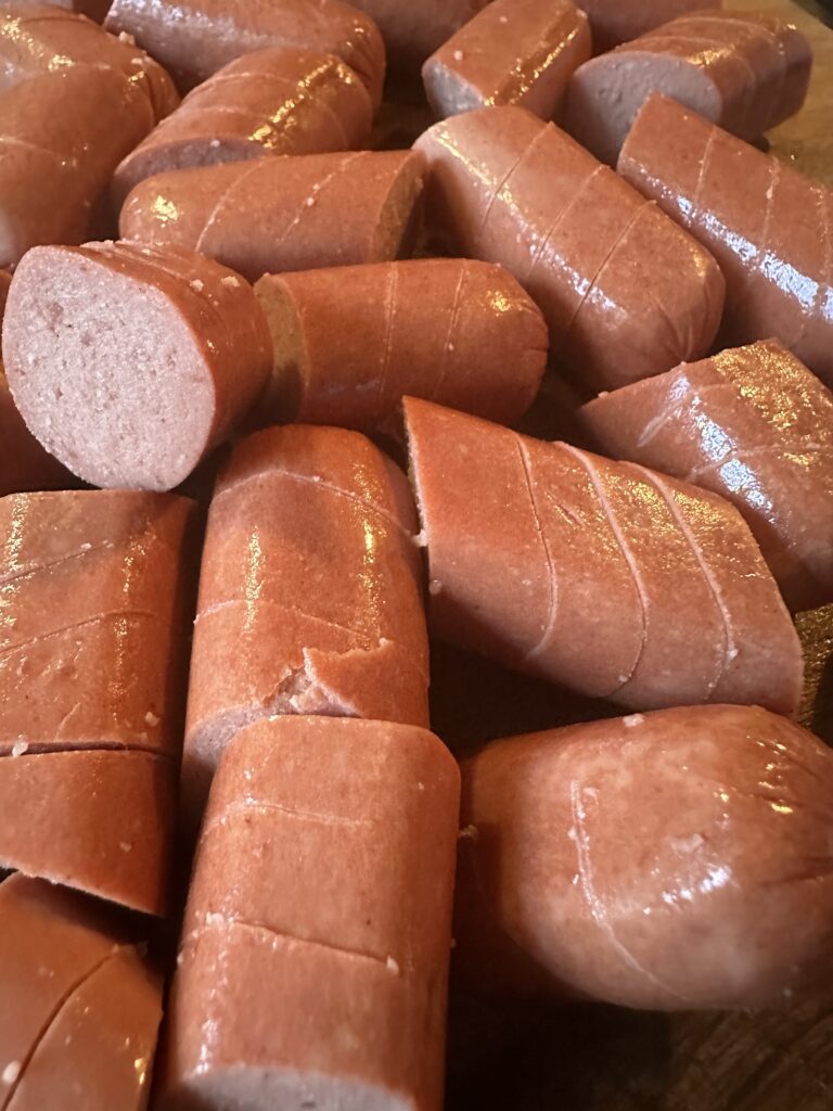 Sliced sausages