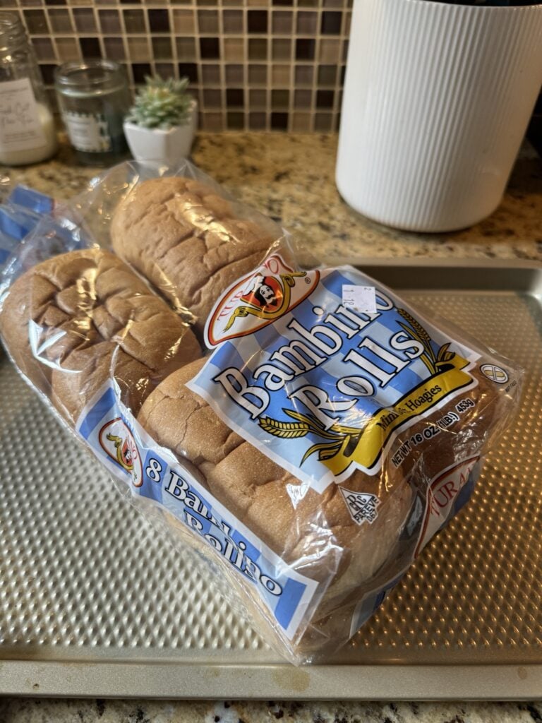 A package of mini hoagie rolls