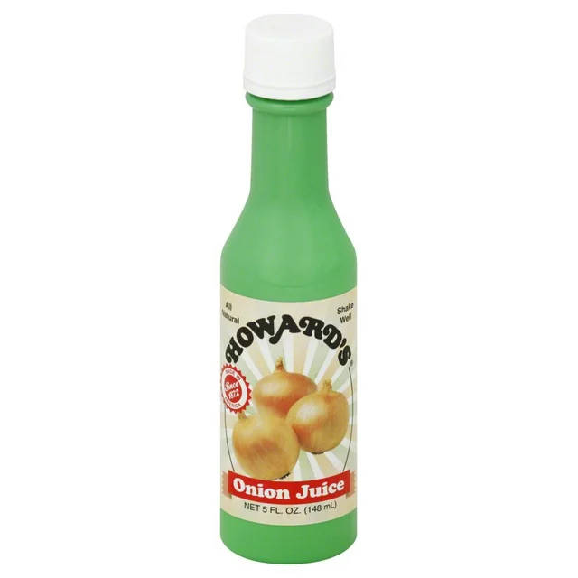 A bottle of Howard's Onion Juice