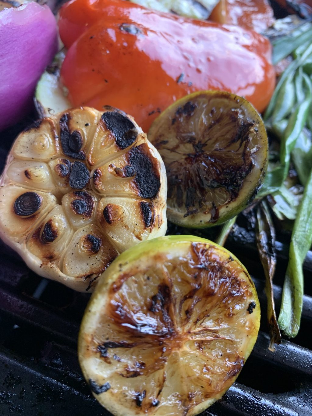Grilled garlic and lime