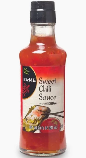 A bottle of sweet chili sauce