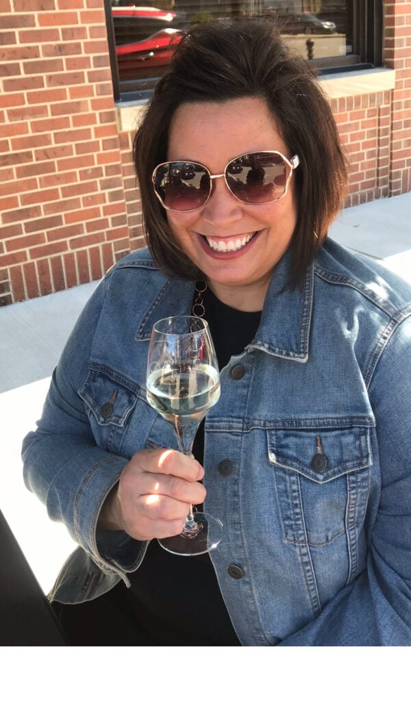 Me with a glass of wine