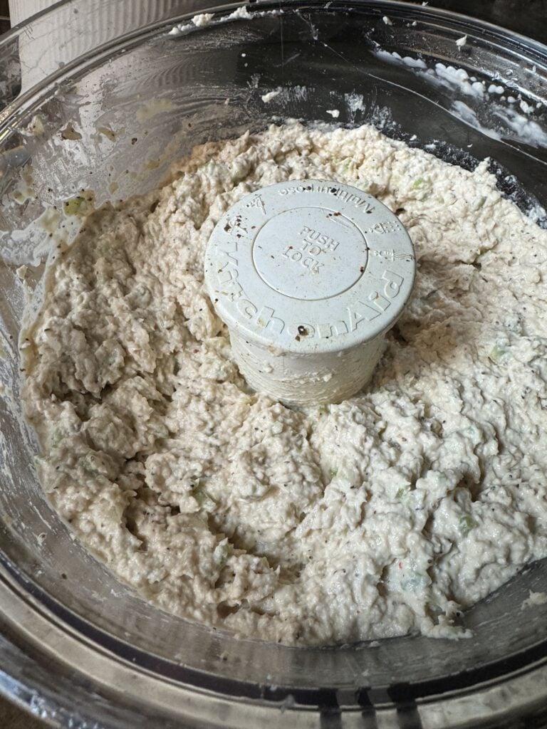 Chicken salad in a food processor