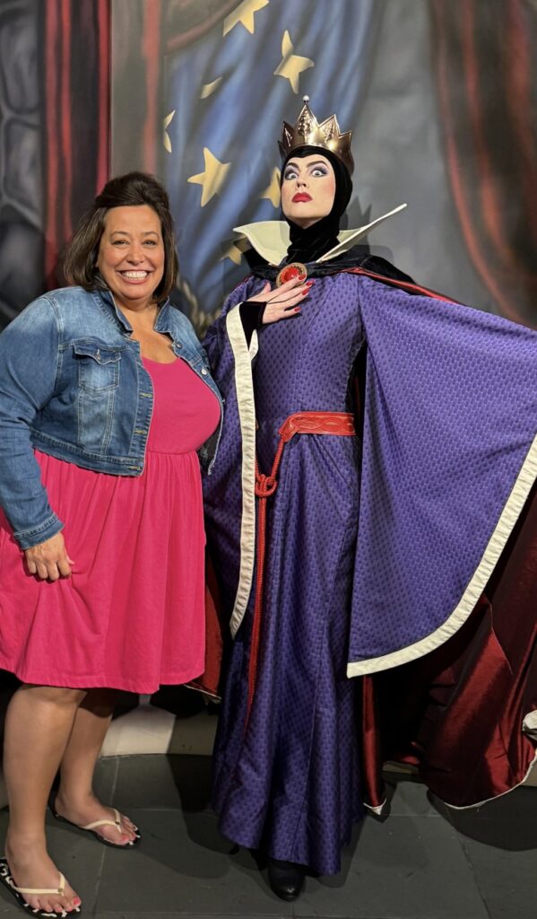 A picture of me with the Evil Queen from Snow White.