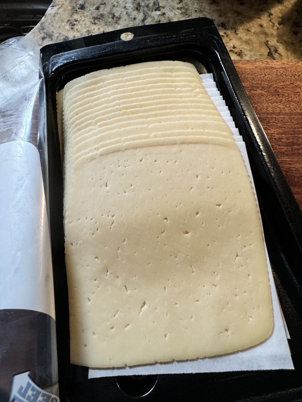 Slices of Havarti cheese