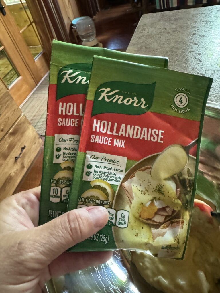 Two packets of Knorr's Hollandaise Sauce mix.