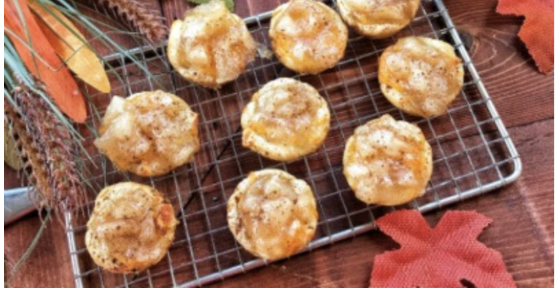 Southern Apple Pie Bites on a tray.
