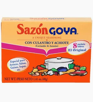 A package of Sazon Goya