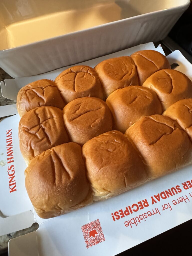 An unwrapped package of King's Hawaiian roles.