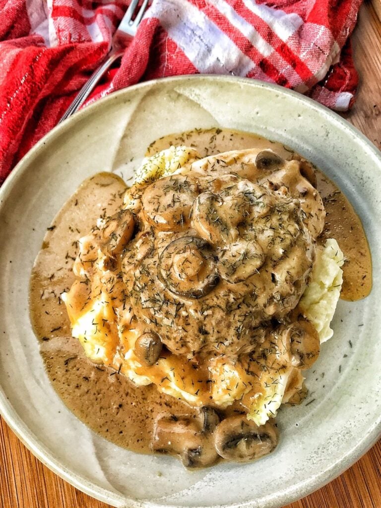 Polish Hamburger over Potatoes