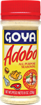 A shaker of Goya Adobo seasoning.