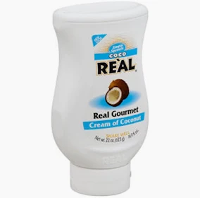 A bottle of cream of coconut