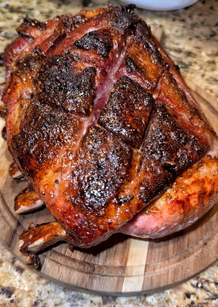 Crackling pork roast with Asian glaze