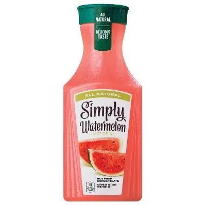 A bottle of watermelon juice