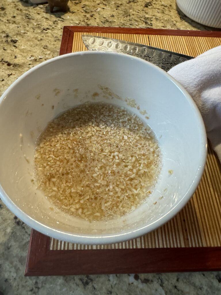Dried minced onions in water