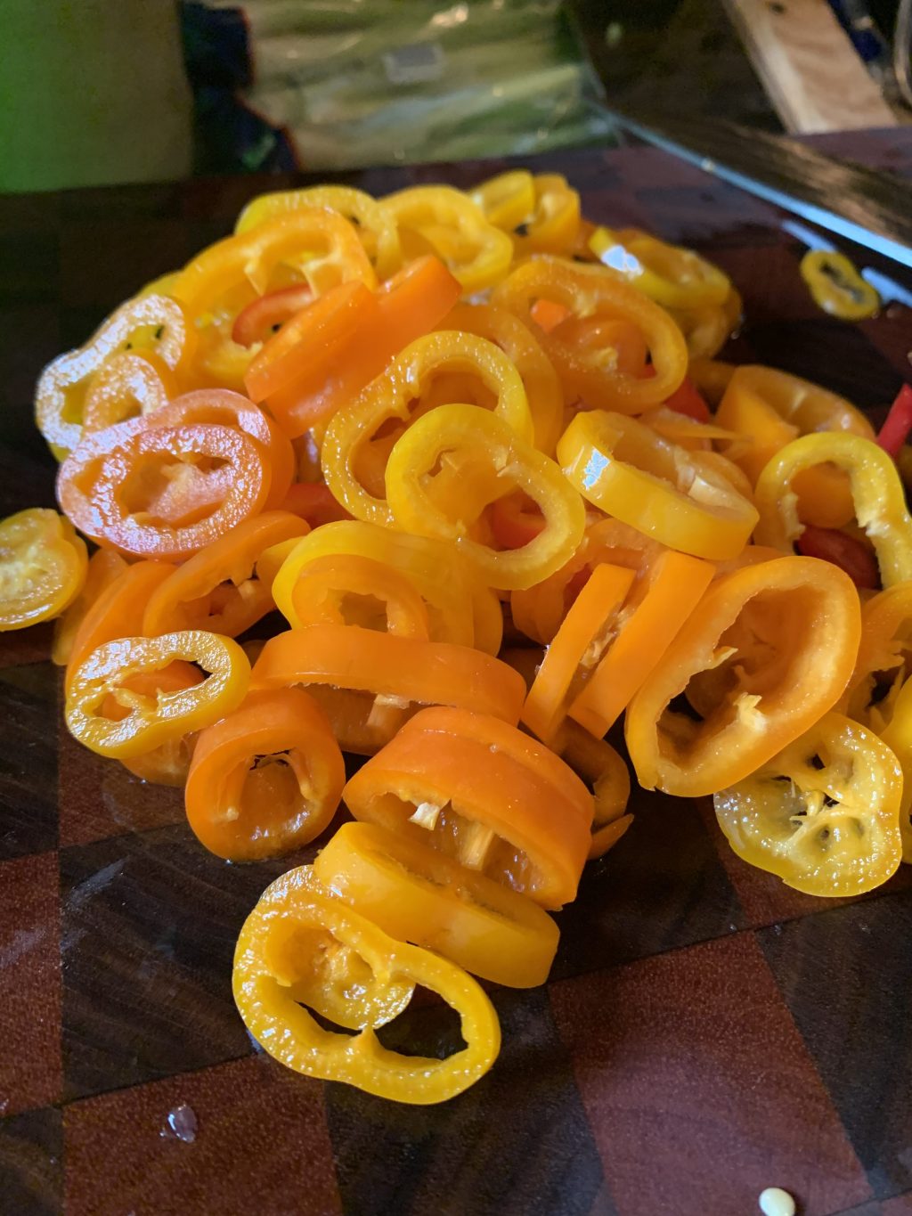 Chopped orange pepper