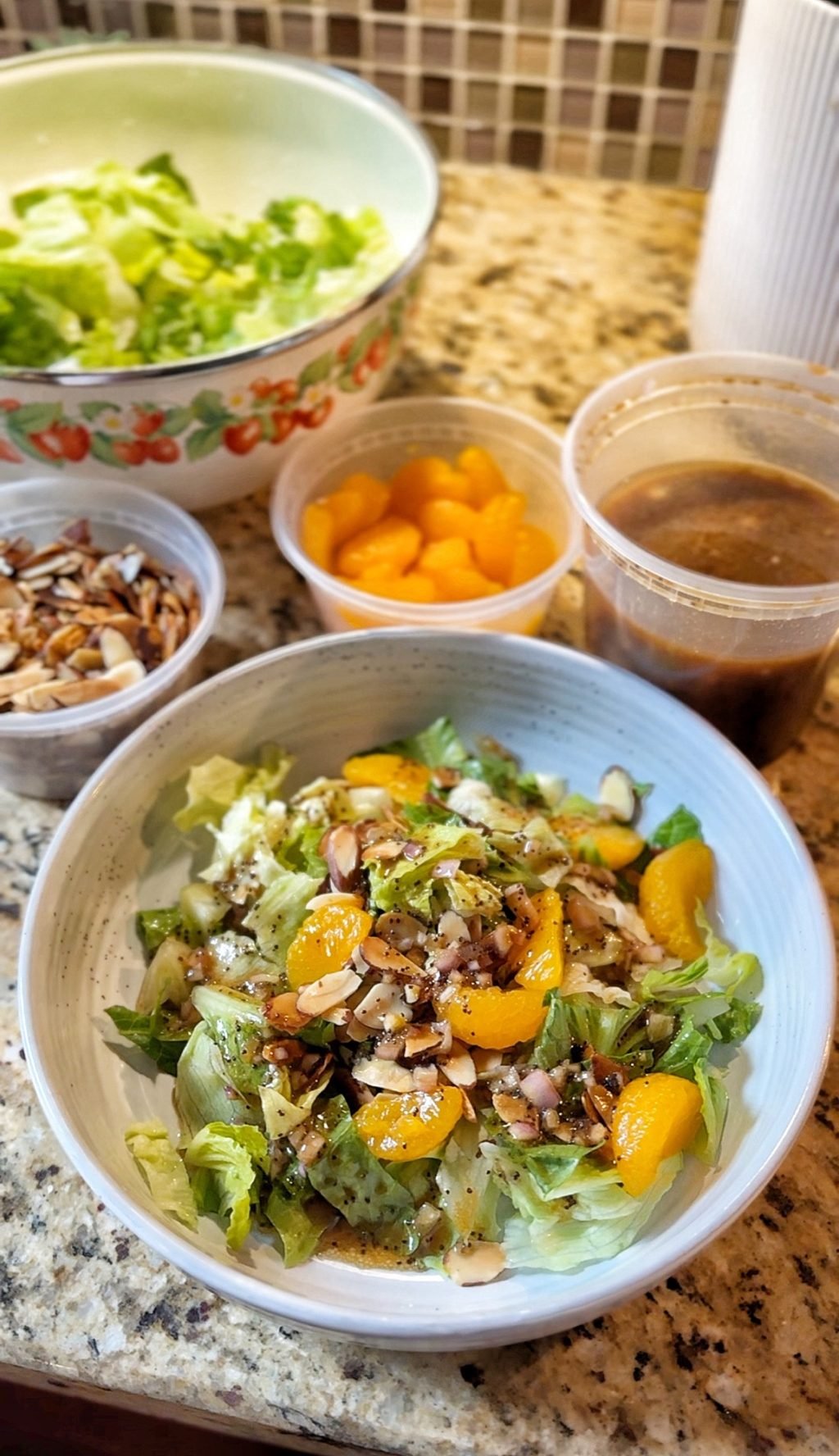 A close up of the finished salad