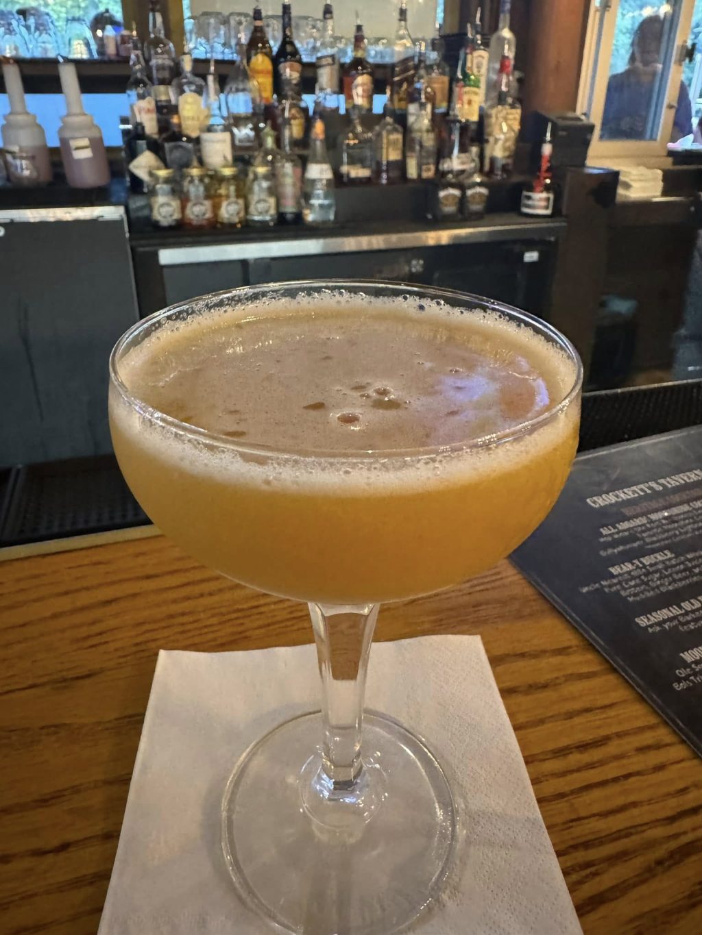 A cocktail at Crockett's Tavern