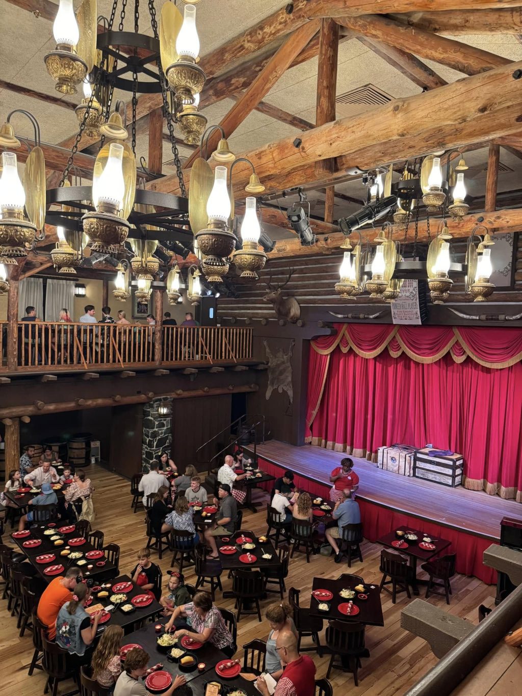 The view from the balcony at the Hoop De Doo Revue