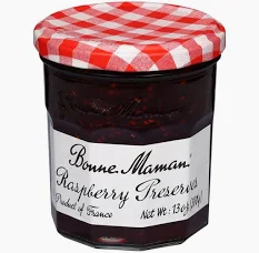 A jar of raspberry preserves