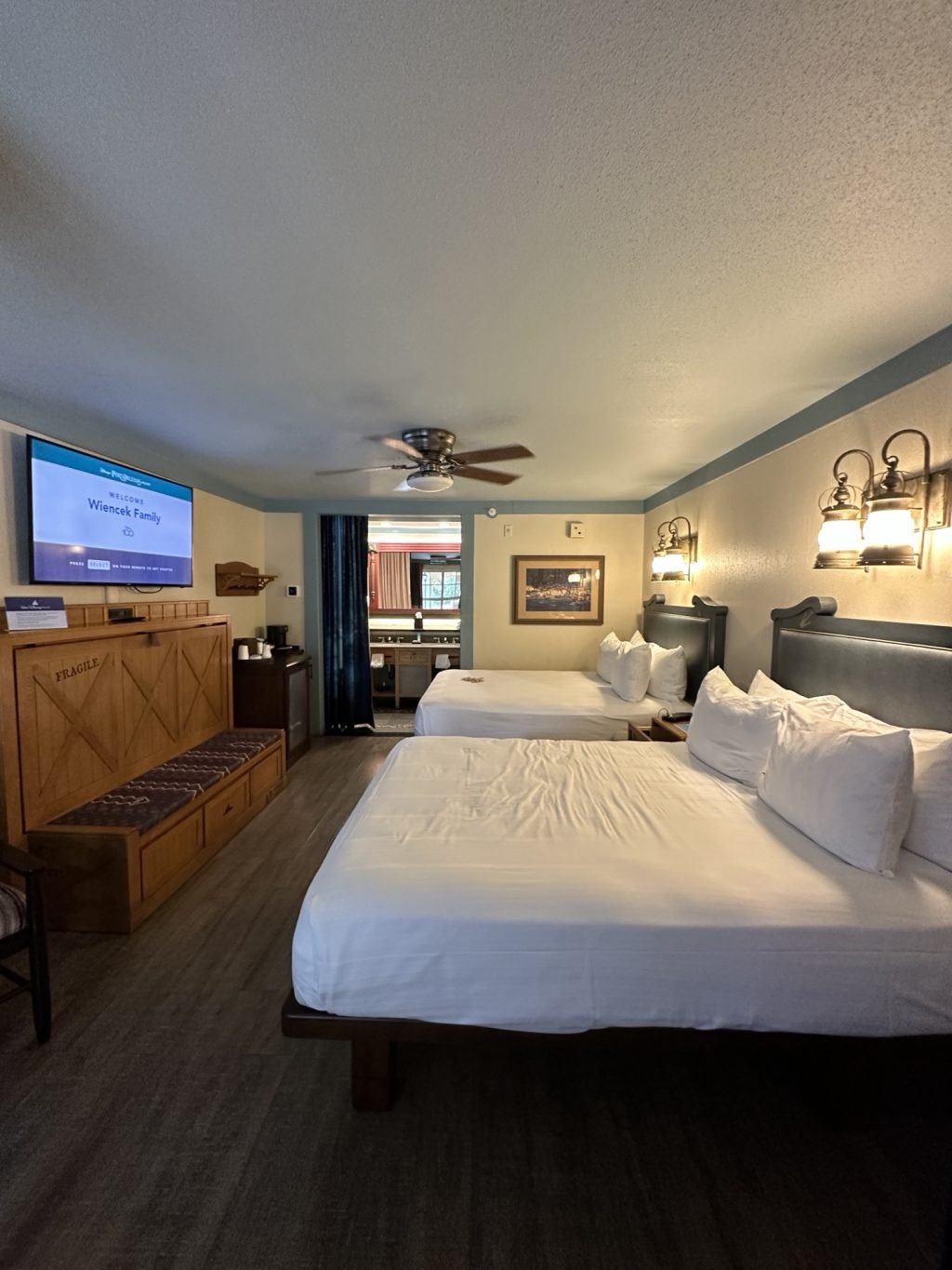 The room at Port Orleans with two beds