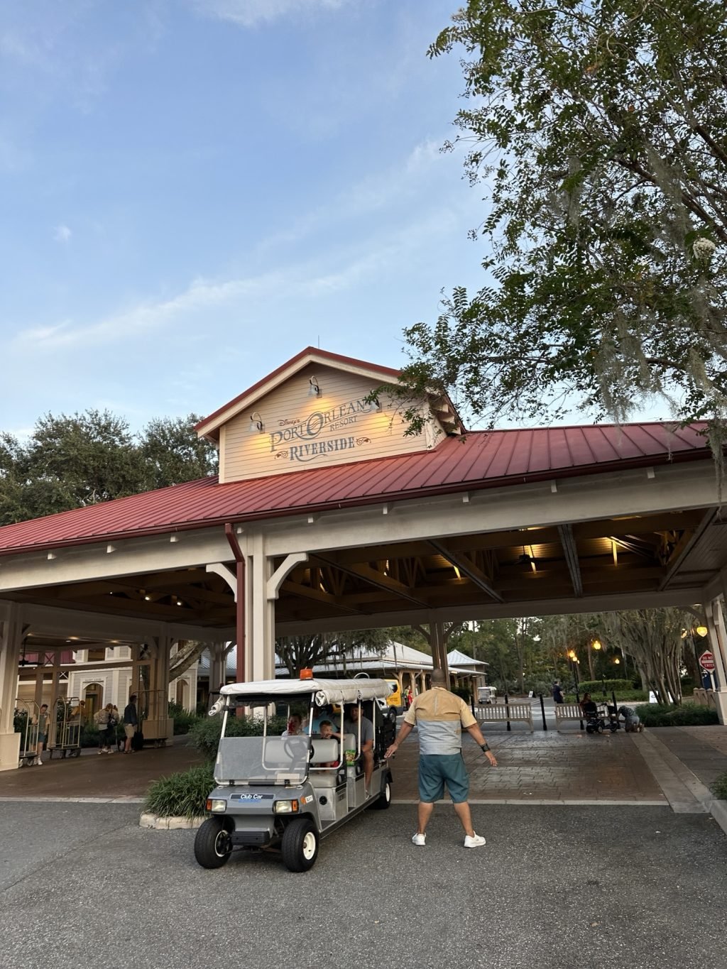 The entrance to the Port Orleans Resort