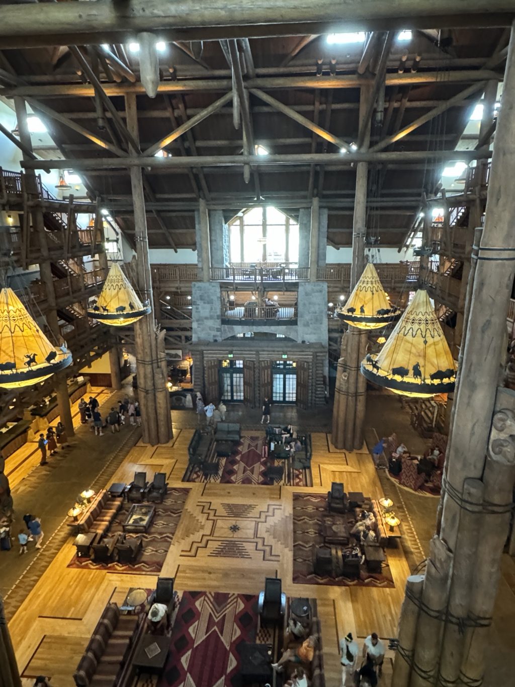 The lobby of the Wilderness Lodge