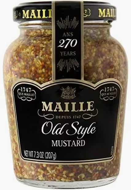 A jar of grainy mustard