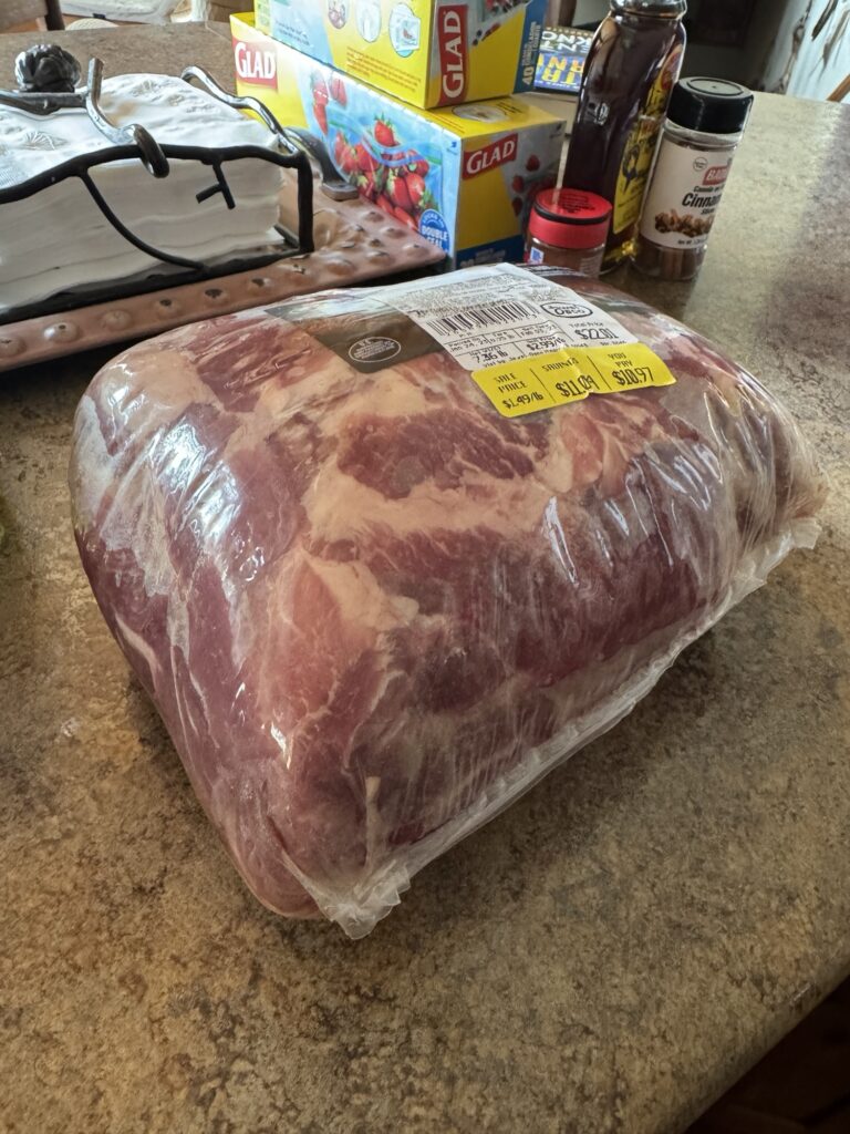 Packaged pork shoulder