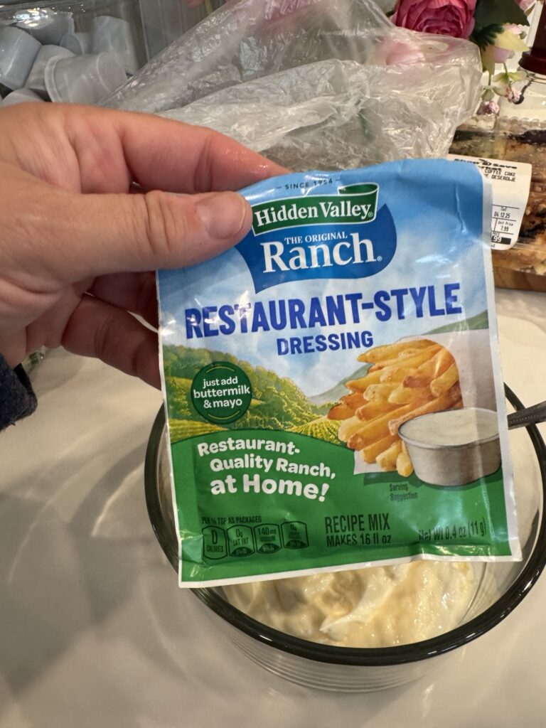 A packet of Ranch dressing