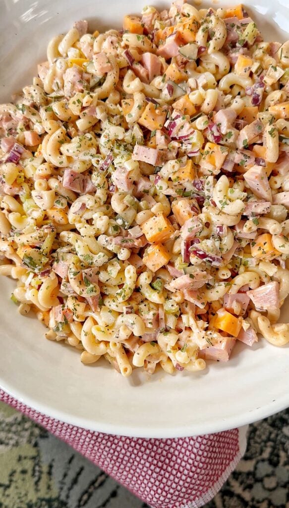 Ham and Cheddar Macaroni Salad