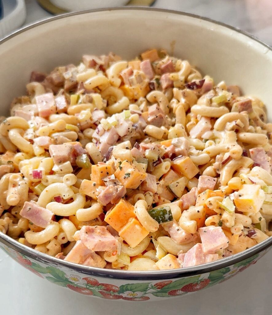 Ham and Cheddar Macaroni Salad