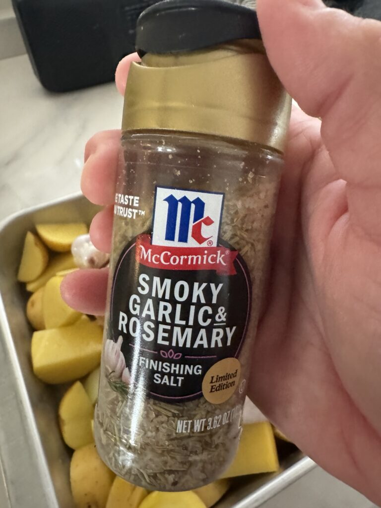 Smoky garlic rosemary salt