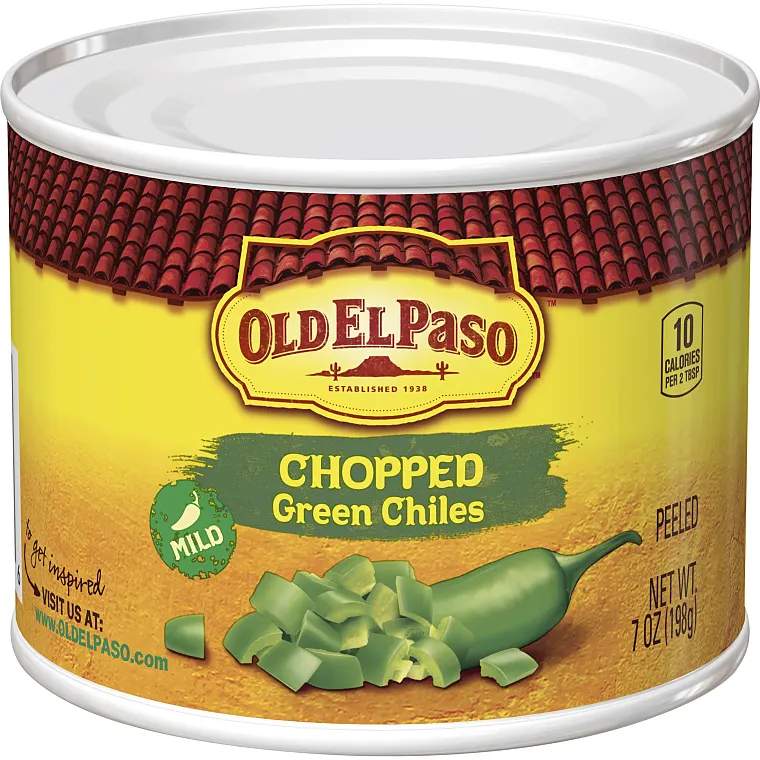 A can of chopped green chiles