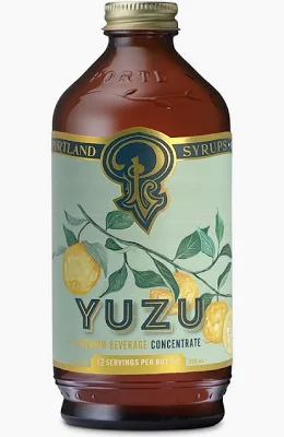 A bottle of yuzu concentrate