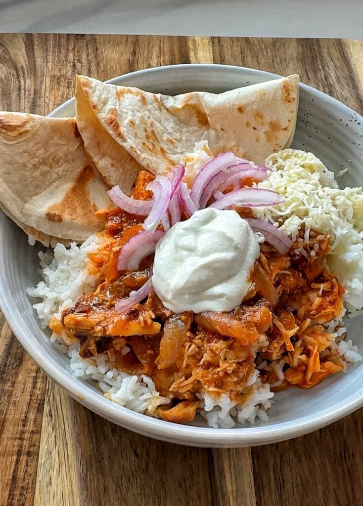 Spicy Citrus Chipotle Chicken over rice