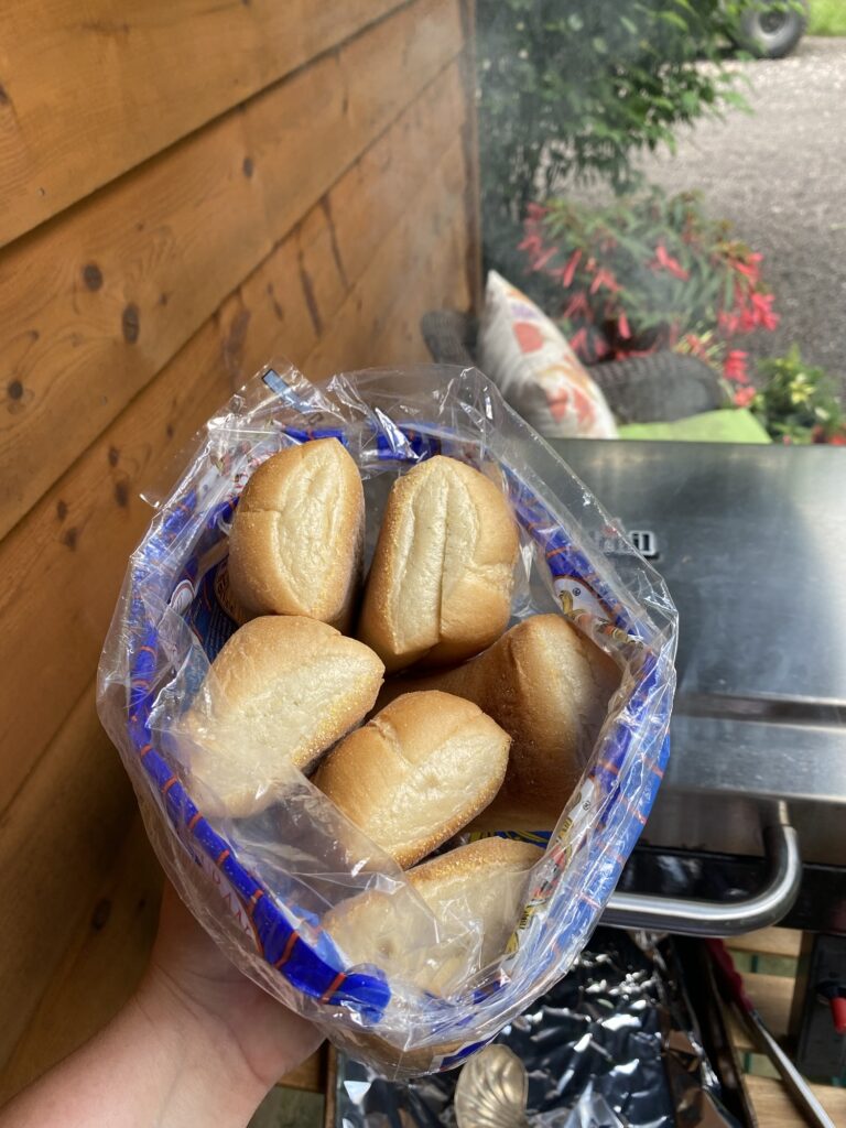 An open bag of Turano rollls