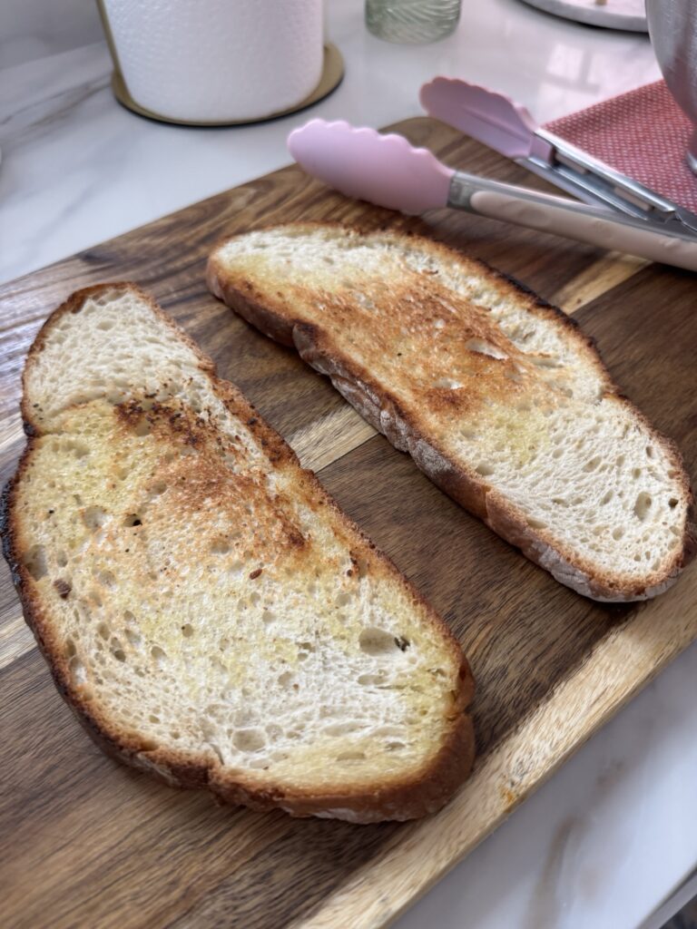 Two toasted slices of bread