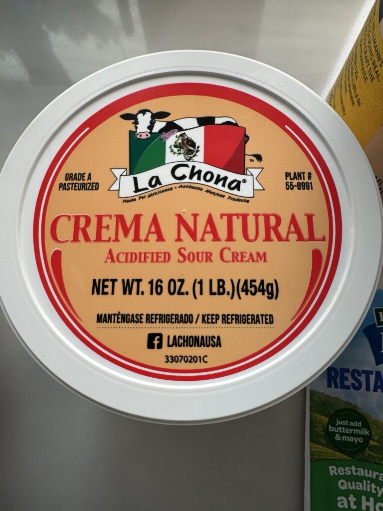 Mexican crema sour cream