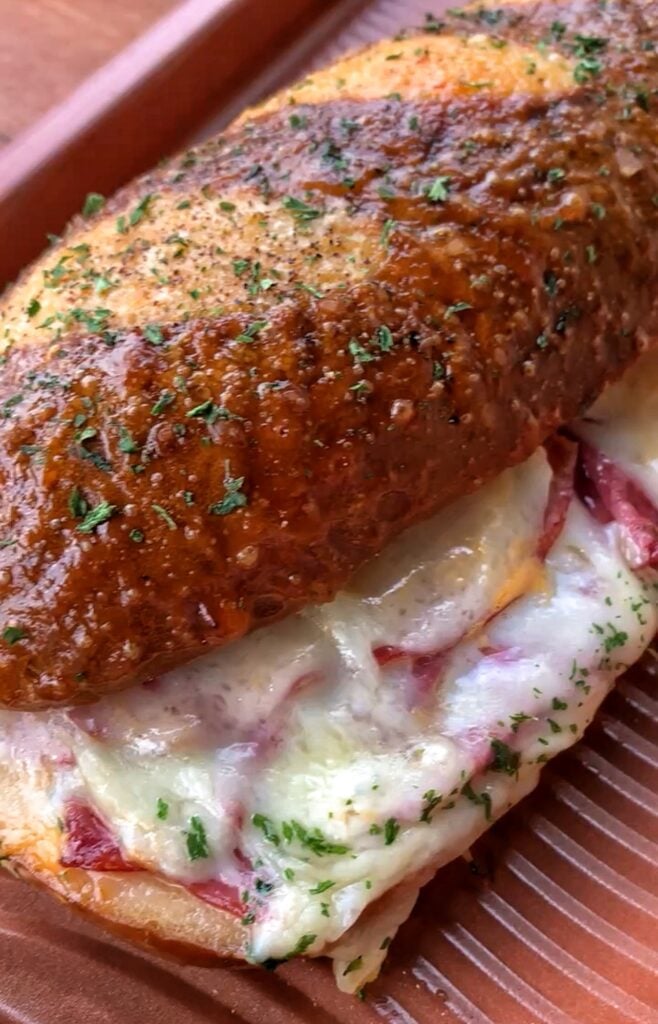 Baked Pretzel Loaf Sandwich