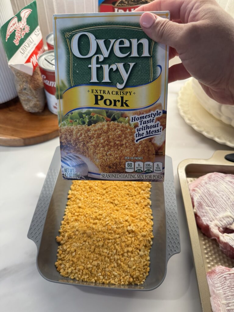 A package of oven fry for pork
